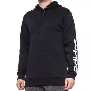 Adidas black pullover hoodie fleece logo